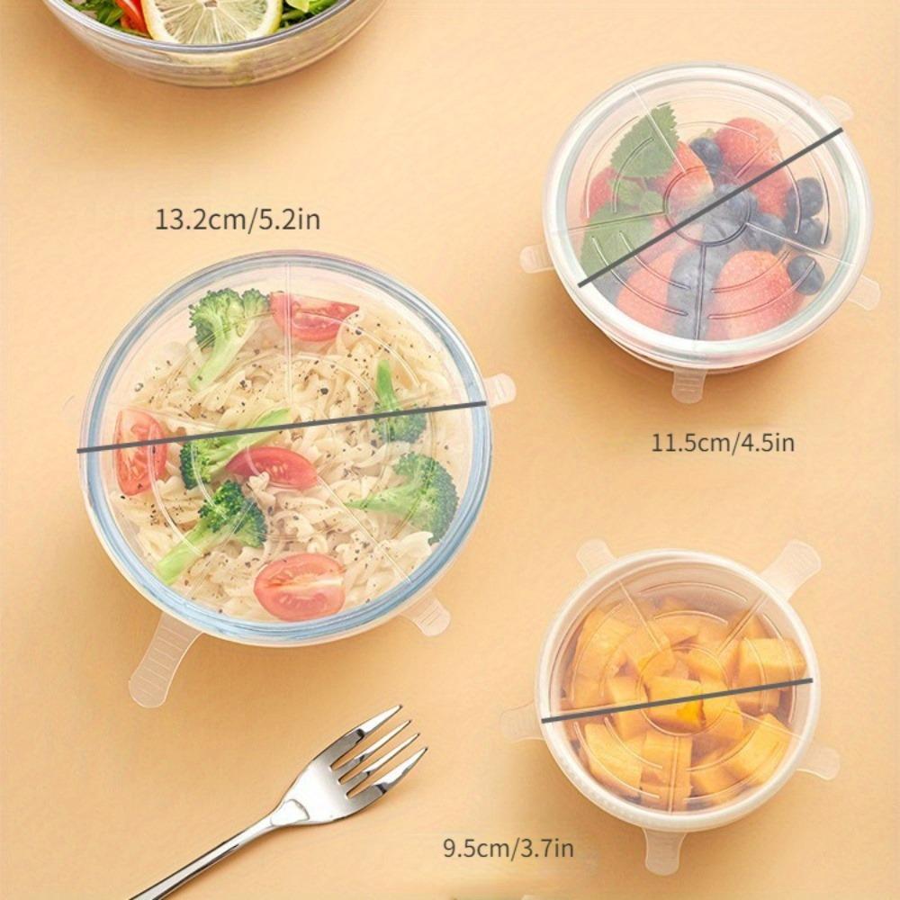 1pc Transparent Silicone Kitchen Utensils Fresh-keeping Stretch Universal Bowl Cover Refrigerator Microwave Oven Sealed