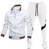 Men's Casual Sports Suit, Sportswear, Sportswear, Men's Fashionable Youth Jogging Suit, Jacket+pants, Outdoor Sportswear, Men's 2 Psc