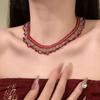 Тан Мин Династия Сун Юбка с лошадиным лицом Ожерелье Аксессуары для ханьфу Многослойное кружевное ожерелье Девочки