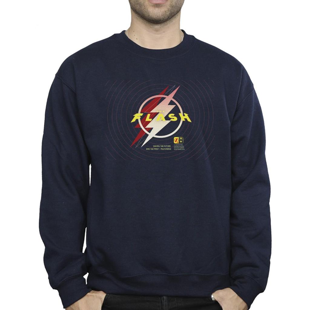 DC Comics Mens The Flash Lightning Logo Sweatshirt