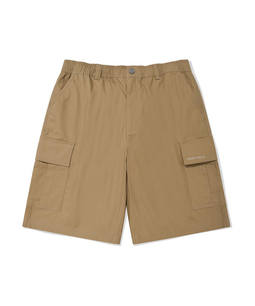 WACKY WILLY Cotton Cargo Shorts Beige