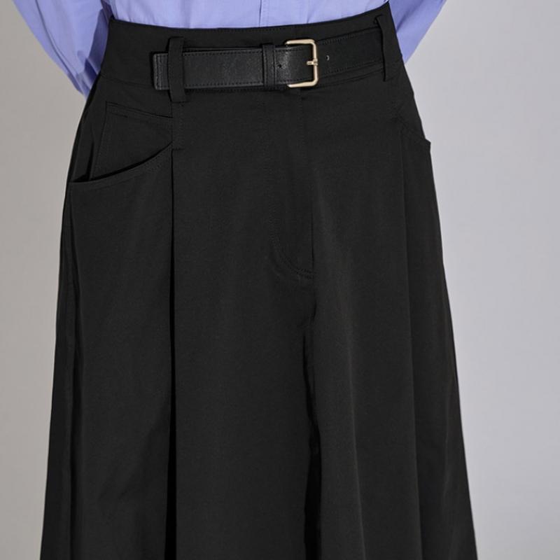  She S miss расклешенная юбка с поясом сзади SwwSko32030 Bk