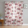 Cartoon Fire Truck Gray Sheer Curtains for Bedroom Living Room Decoration Window Curtain for Kitchen Tulle Voile Organza Drapes