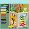 Wooden Pulling Radish Tapping Piano Matching Multi Functional Treasure Toy Box