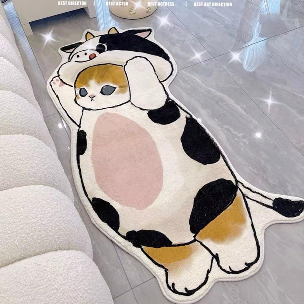 Ковер из кашемира с рисунком из мультфильма, детская спальня, прикроватное одеяло Ins Wind, специальная форма, балкон, эркер, утолщенный коврик-татами