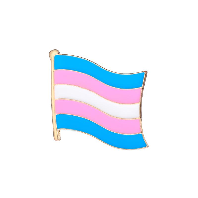 Creative Six-Color Rainbow Bridge Brooch - Peace Alloy Enamel Pin for Denim Bags