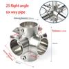 1 шт. Прочный тройник Прямой колено Трубный соединитель 2/3/4/5/6-ходовой 25 мм Трубный фитинг Фитинги из нержавеющей стали Мебельная фурнитура