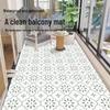 Waterproof and UV-resistant Balcony Floor Mat, Full-coverage Bay Window Mat, Scrub-friendly Entrance Carpet, Wash-free PVC Mat.