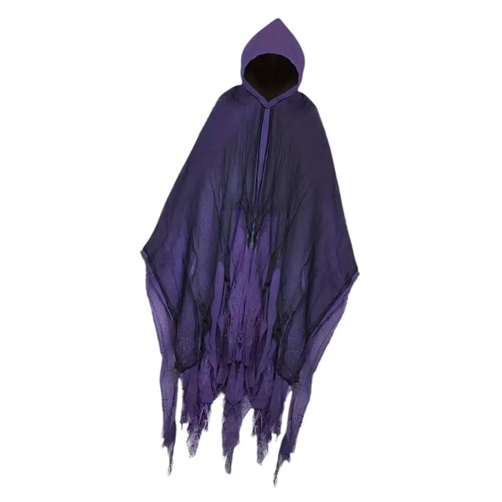 Halloween Robe Cloak Cosplay Costume Vampire Reaper Cosplay Cape Wizard Cloak for Escape Room Theme Party Adult Unisex Man Women