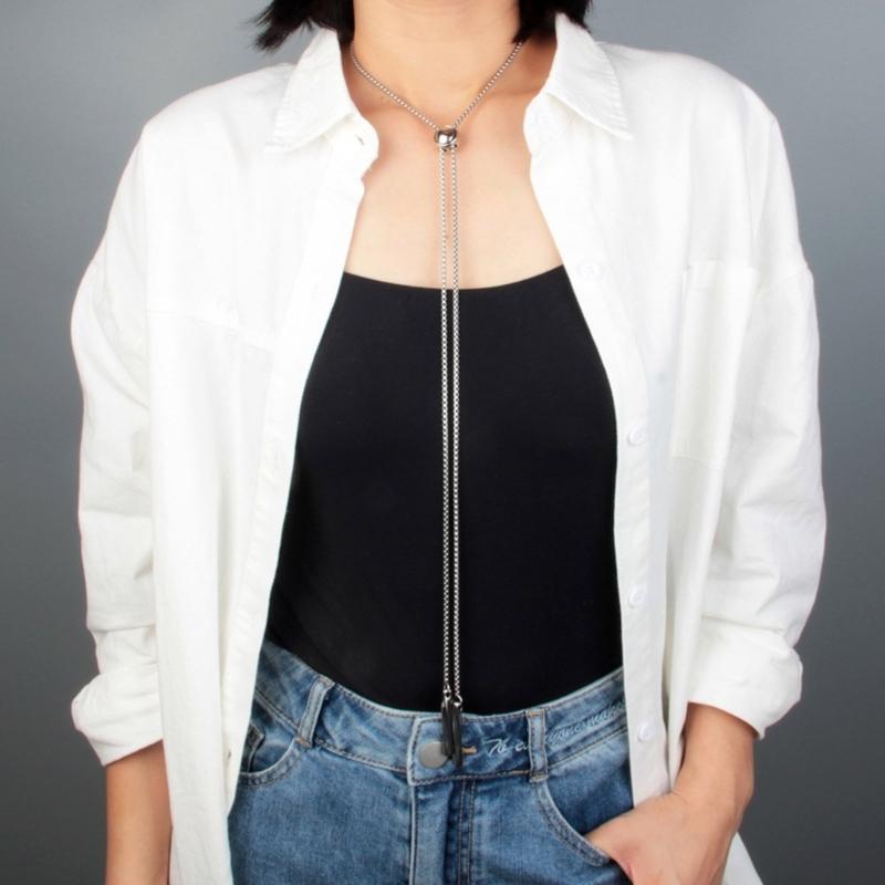 Сексуальное ожерелье-галстук боло, бусина, крутая цепочка на воротник, изящные чокеры-лариат с бусинами