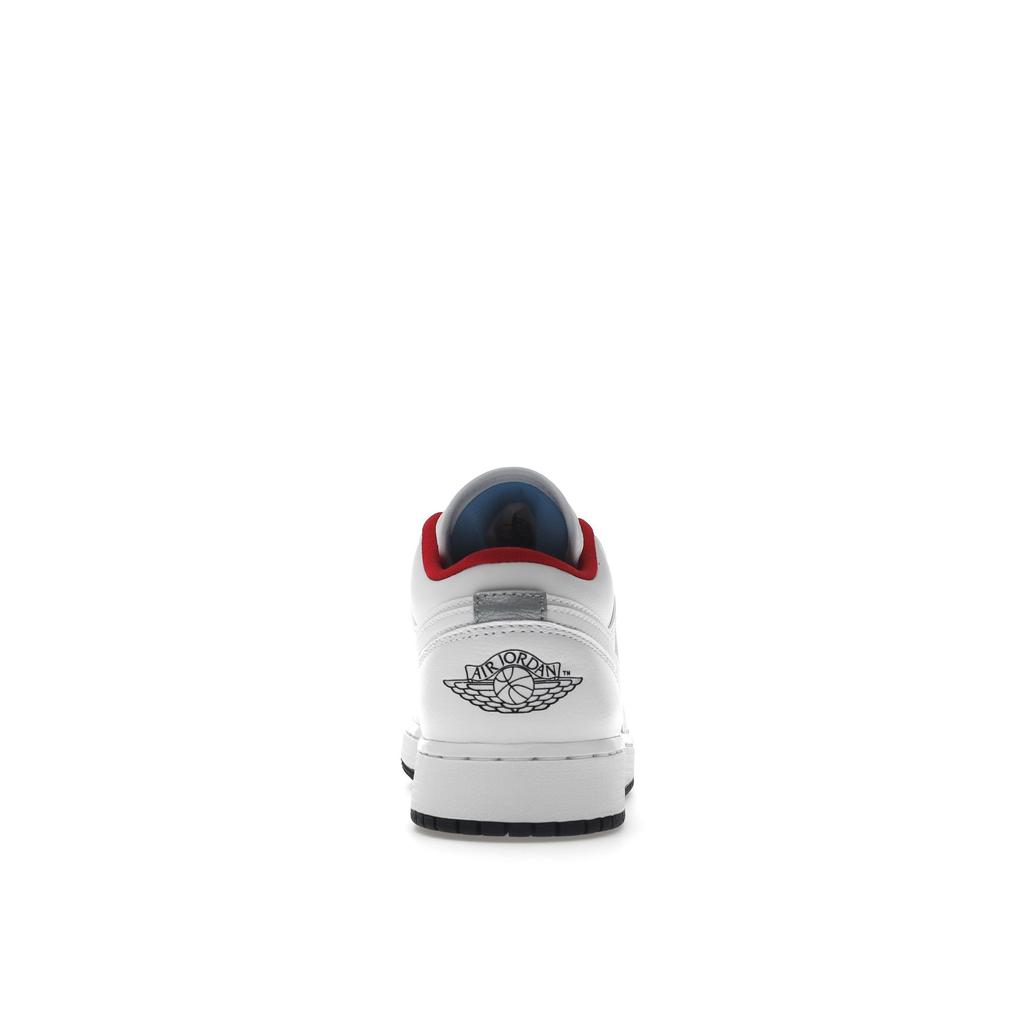 Детские кроссовки Air Jordan 1 Low GS White Gym Red University-Blue Black 553560-164