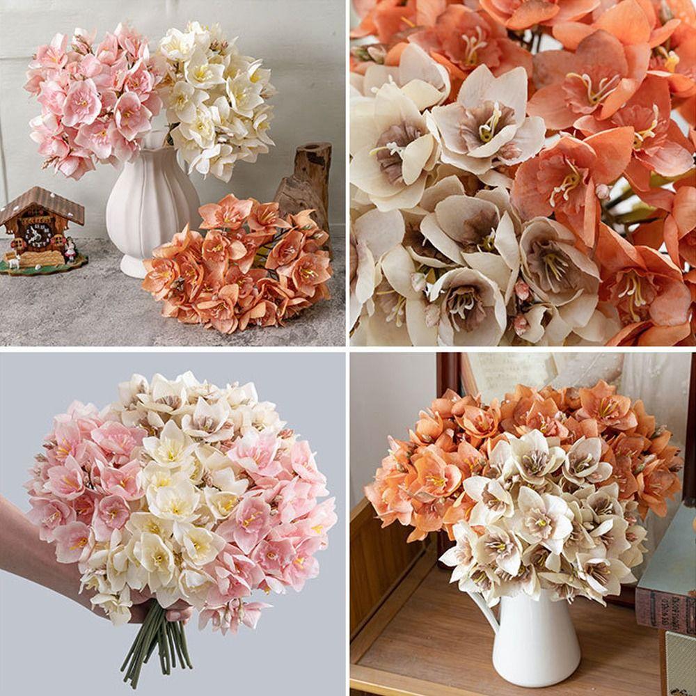 Elegant Artificial Narcissus Bouquet Luxury Fake Flower Silk Narcissus Flower  Outdoor Garden Decor