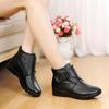 Новые осенние ботинки женские ботинки зимние ботильоны из натуральной кожи женские ботинки на липучке на плоской подошве для мамочек нескользящие зимние ботинки с хлопковой подкладкой