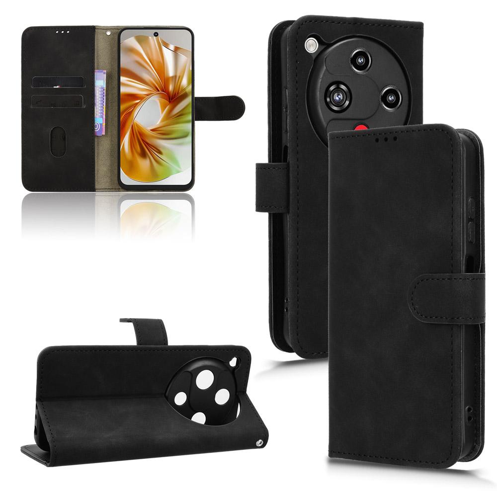For ZTE nubia Focus 2 5G Leather Case Skin Feel Anti Drop Wallet Flip Phone Cover