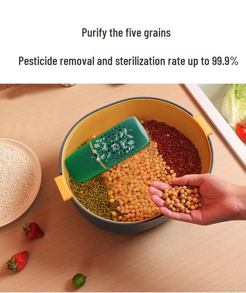 Автоматическая беспроводная мойка для фруктов и овощей: Портативная капсула для удаления пестицидов и остатков, стерилизации и дезинфекции