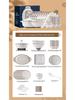 Mode Lanka 31-Piece Japanese Underglaze Ceramic Dinnerware Set for 6