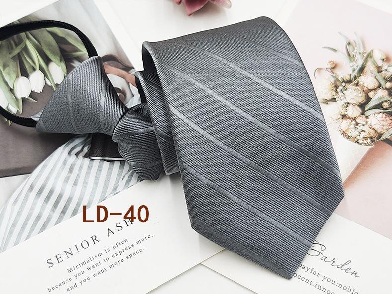 Мужской деловой галстук-молния, 8 см, в красную и черную полоску