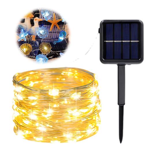 Светодиодная гирлянда Бабочка Пчела Цветок Морские животные Гирлянды Феи На солнечной батарее Водонепроницаемая Декоративная