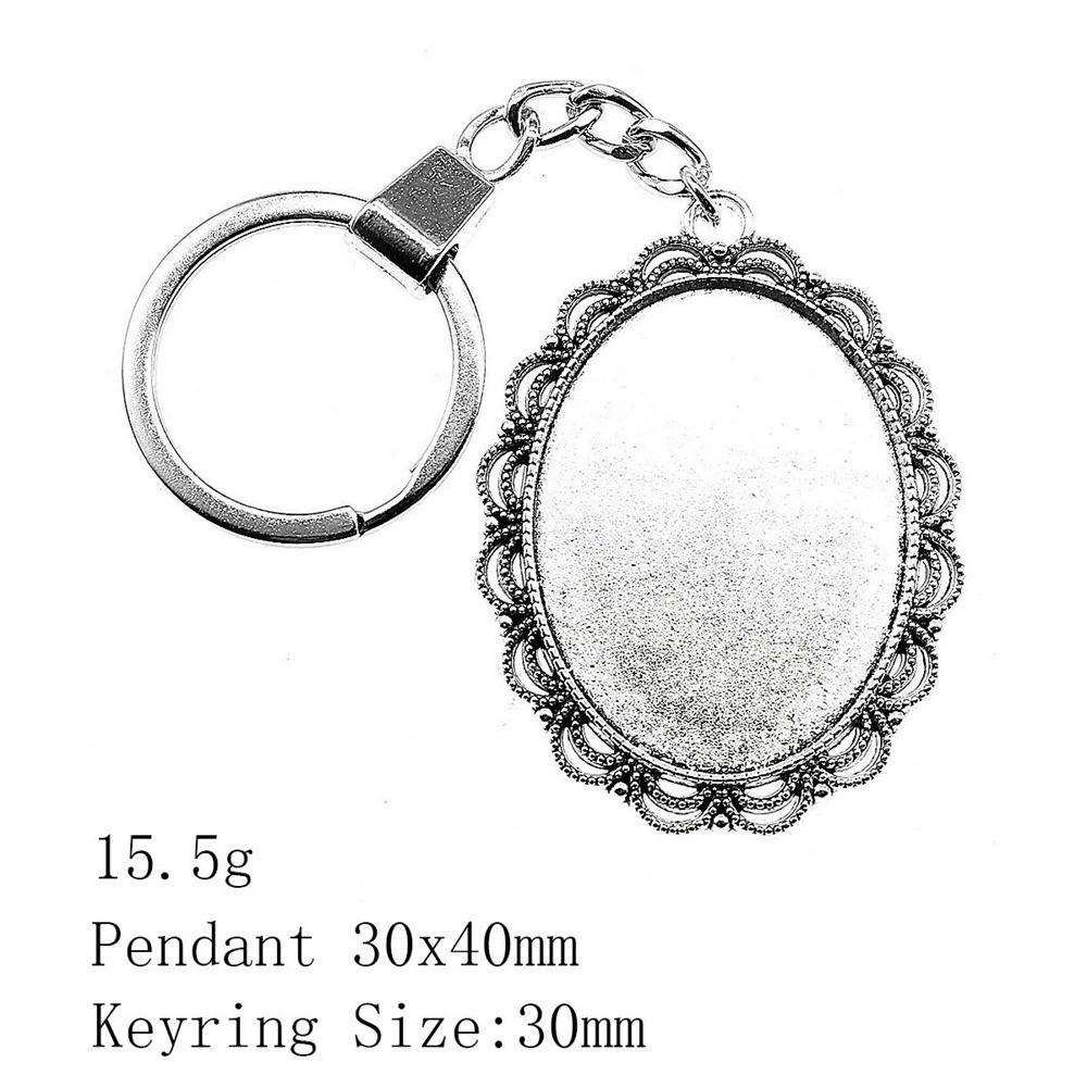 Брелки для ключей на выпускной Пара Сердце Эллиптический стеклянный кабошон База Подставка Брелки Дешевые Милые Вещи Брелок в виде самолета