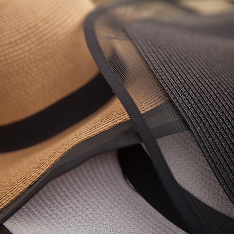 Складная женская соломенная пляжная шляпа от солнца, летние дорожные кепки с широкими полями