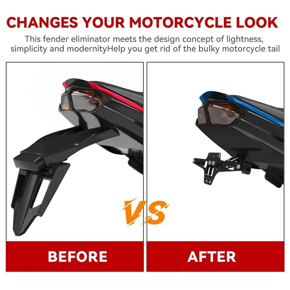 Motorcycle Adjustable Tail Eliminator License Plate Bracket Turn Signal Light For Yamaha Honda Bmw Suzuki Cfmoto Mt07 Mt09 Fz07