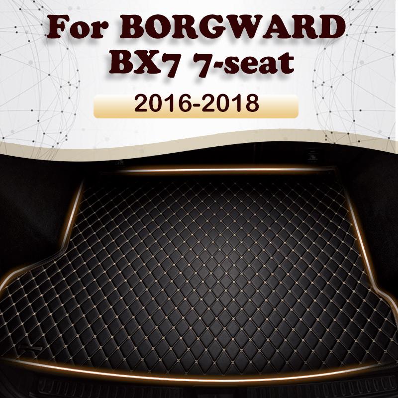 Car Trunk Mat For BORGWARD BX7 7-Seat 2016 2017 2018 Custom Car Accessories Auto Interior