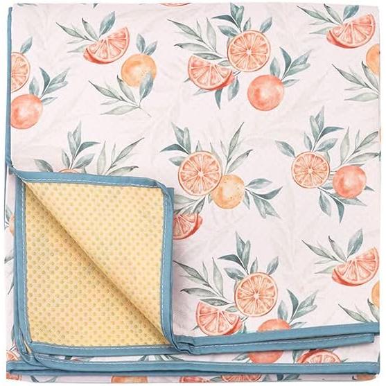 Baby Splat Mat for Under High Chair - WWaterproof and Washable Eating Mat for Toddlers&Kids, Portable Play Mat and Table Cloth 43 Inch (Rainbow