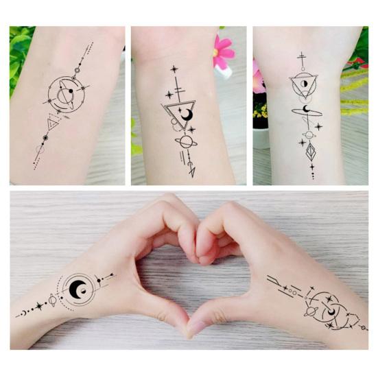 10 шт. временные татуировки водонепроницаемые геометрические реалистичные долговечные конструкции геометрические татуировки для мужчин и женщин