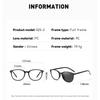 Retro Classic Pochromic Reading Glasses Women Men Ultra Light Round Frame Comfortable Anti-Blue Light Presbyopia Eyeglasses