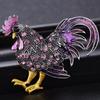 New Popular Big Rooster Color Crystal Rhinestone Brooch Brooch Brooch for Women Fashion