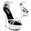 15Cm stiletto car show waterproof table sandals bride shoes