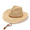 Hollow Cowboy Hat Handmade Sun Protection Hat Fashion Straw Hat