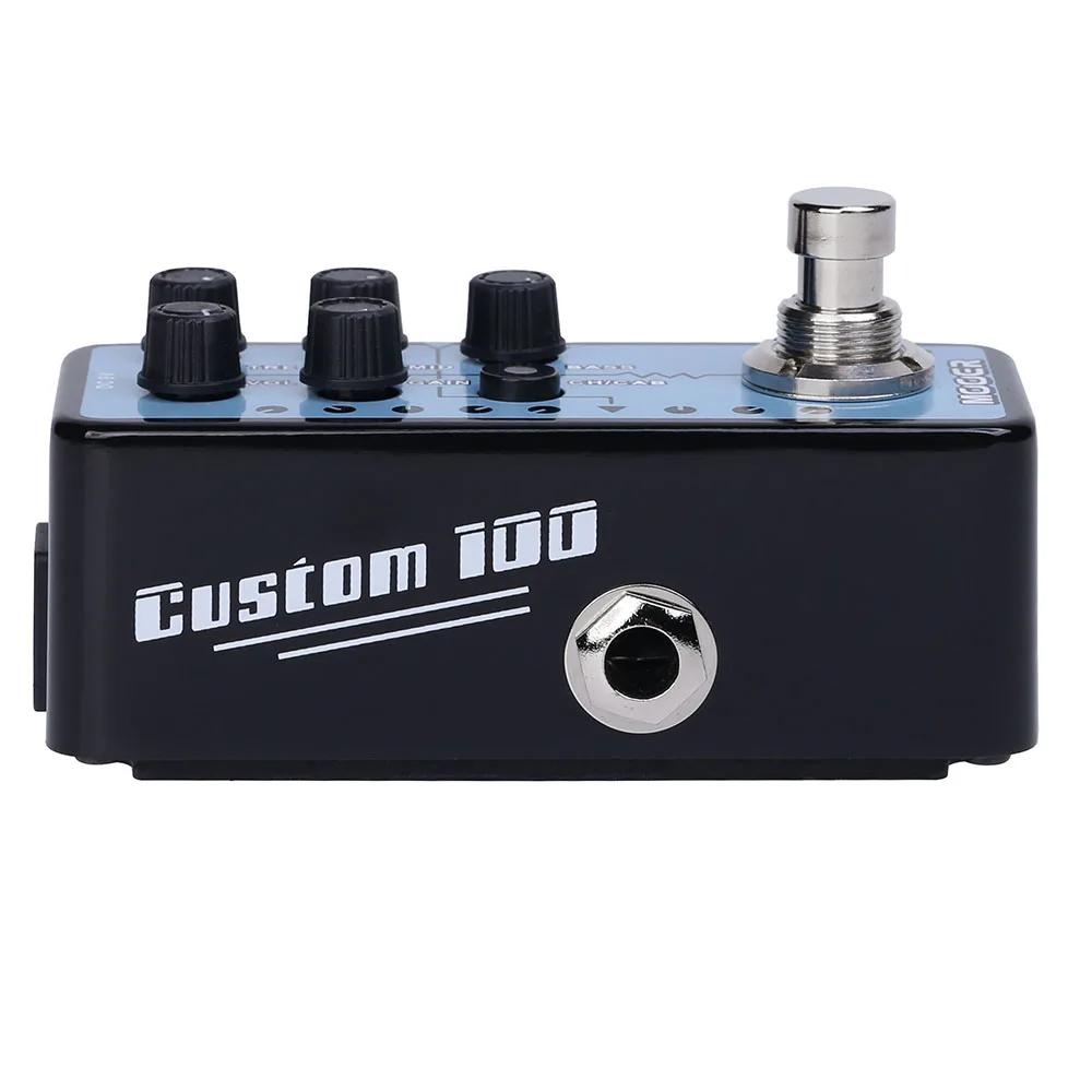 MOOER 018 Custom 100 Гитарная Педаль Цифровой Предусилитель Симуляция Кабинета Двухканальная 3-полосная Эквалайзер и Усиление Эффект для Электрогитары/Бас-гитары
