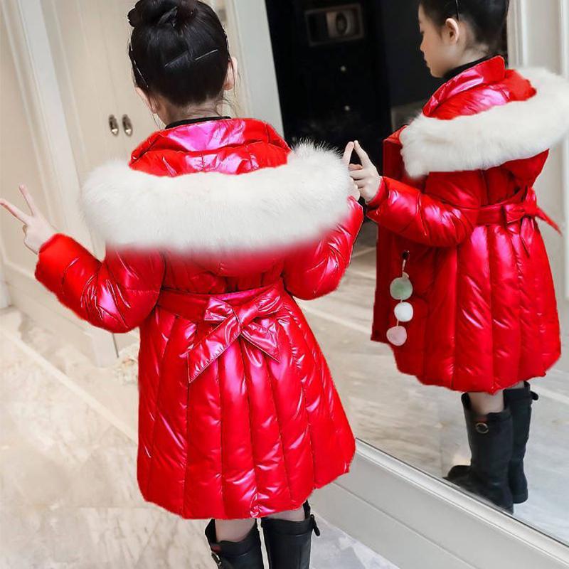 Осенне-зимняя детская куртка для девочек, непромокаемая толстая верхняя одежда с капюшоном для девочек, пальто