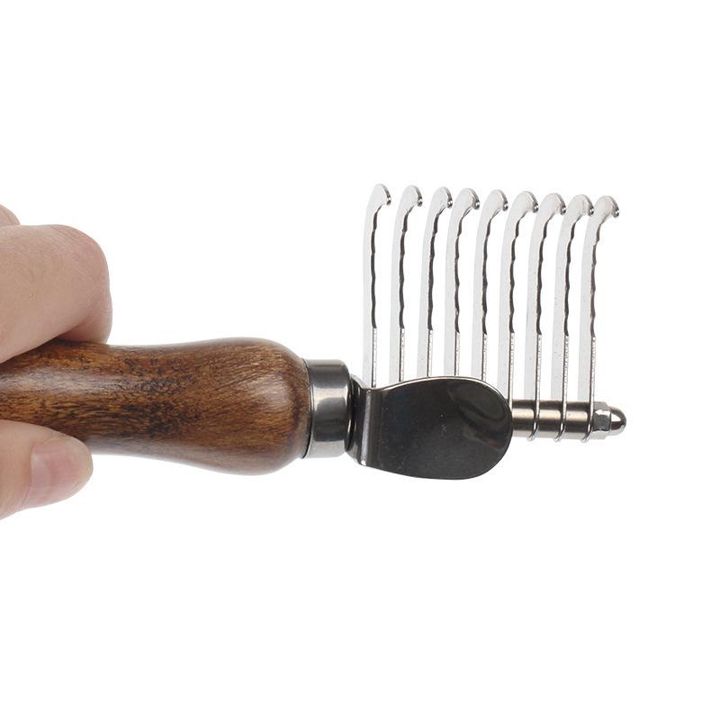 Гребень для распутывания колтунов у собак из орехового дерева - инструмент для распутывания колтунов и груминга