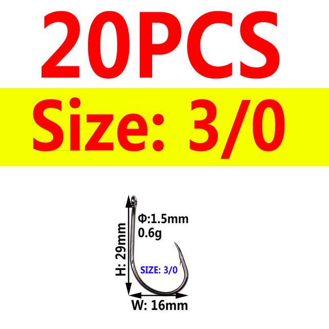 Рыболовные крючки Bimoo, 1 упаковка, 3 шт., безупречные рыболовные крючки O'shaughnessy, острые крючки с колючками для пресноводной рыбалки в соленой воде