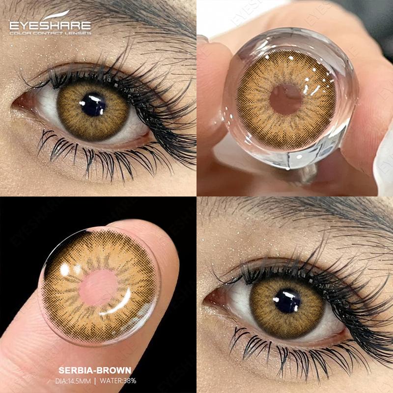 1Pair Color Contact Lenses for Eyes Fashion Cosmetic High Quality Blue Lenses Green Eye Contacts Cosmetic Eye Contacts Yearly