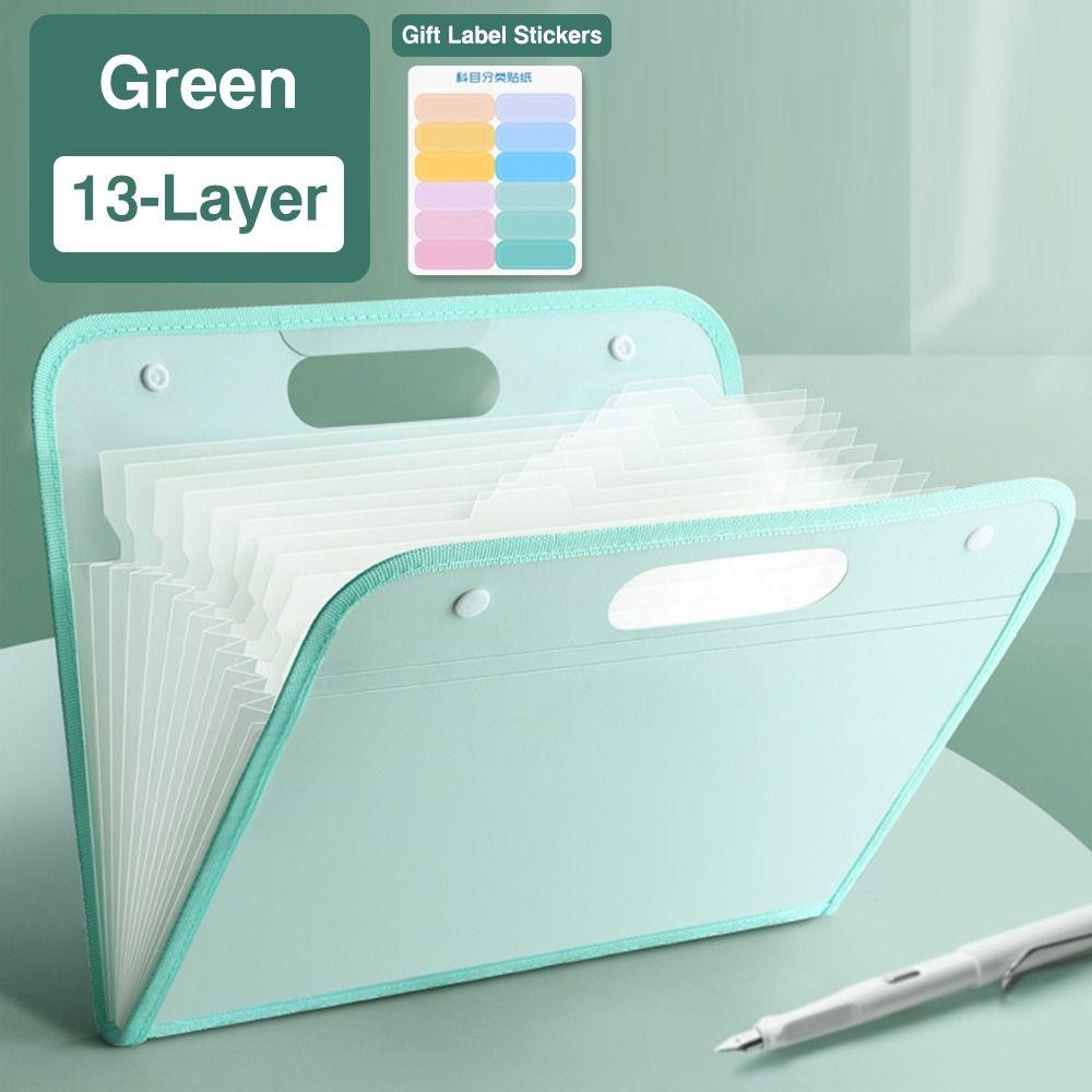 13 Pockets Organ Bag Waterproof Document Bag Creative Envelope Folder  School Office