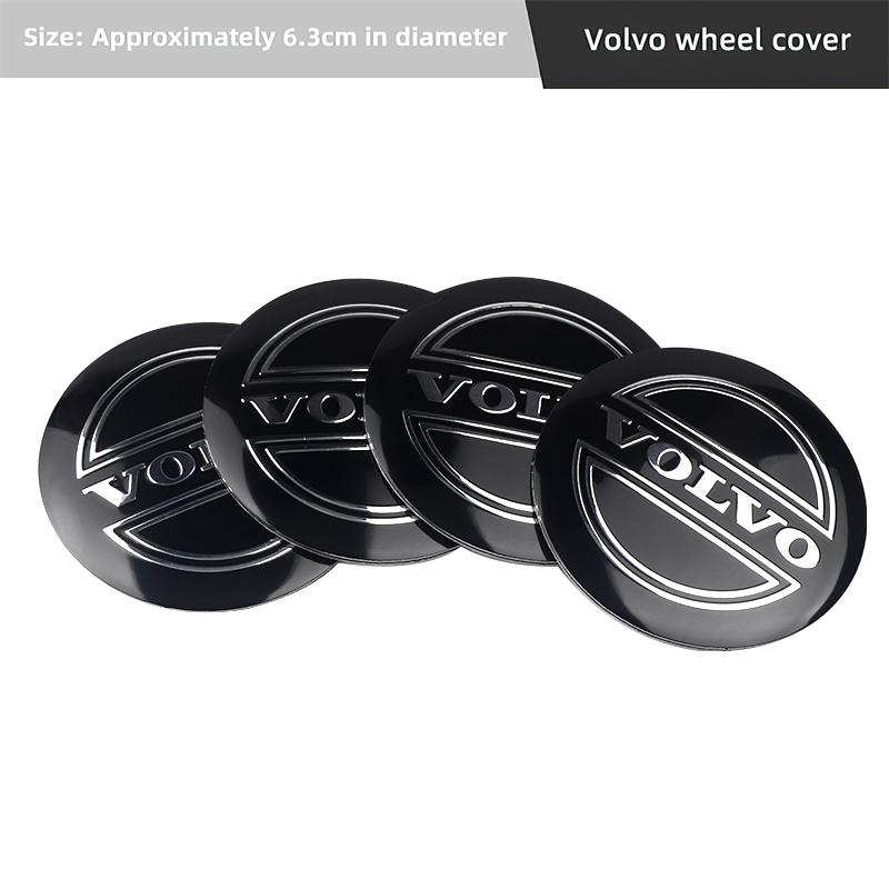 4pcs Aluminum Alloy Car Tire Center Hub Cover Sticks For Volvo Xc60 Xc90 V40 V60 S60 V50 V90 S80 C40 XC40 V70 XC70 C30 C70 EX90