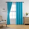 Blackout Curtains - Bazarim.Fr - Turquoise - 140x260 Cm - 100% Polyester - Washable At 30°C