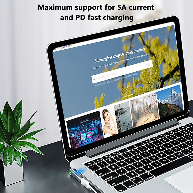 140W Type C Magnetic Adapter For Apple Magsafe 1/2/3 For Macbook Air Pro 90Degree Elbow Usb C Female Fast Charging Converter