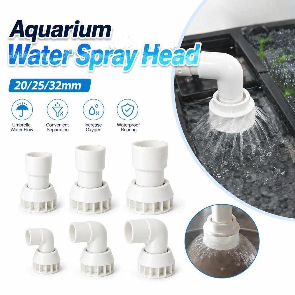 Straight Connector Aquarium Filter Screen 20/25/32mm Aquarium Water Spray Head Fish Tank Plumbing