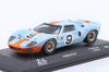 IXO Ford GT40 Металлическая модель автомобиля, Масштаб 1/43, Gulf 24 часа Ле-Мана, 1968, Родригес, Бьянки, Победитель, Нет. 9 [Параллельный импорт]