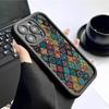 Цветная Панель Окна с Пазами Черный Чехол для iPhone 14-17 Pro Max