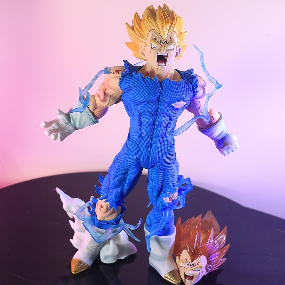 Anime Dragon Ball Z 27cm Demonization Vegeta Self-destruction Figure Scene Super Saiyan Action Figures Pvc Statue Model Toy Gift