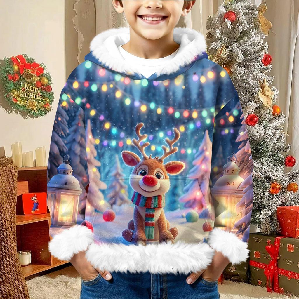 Children's Sweatshirt Girls Boys Long Sleeve Lightweight Casual Hoodie Loose Comfortable Sweatshirt