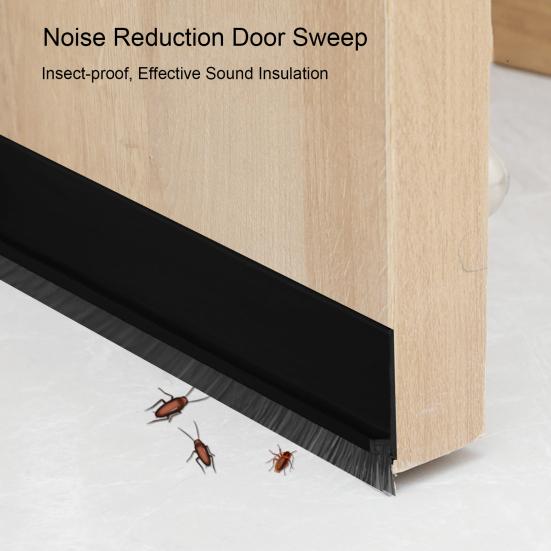 2 шт. дверная щетка для нижней части двери, интегрированная дверная щетка, самоклеящаяся герметизирующая прокладка для защиты от пыли, насекомых, холода и тепла