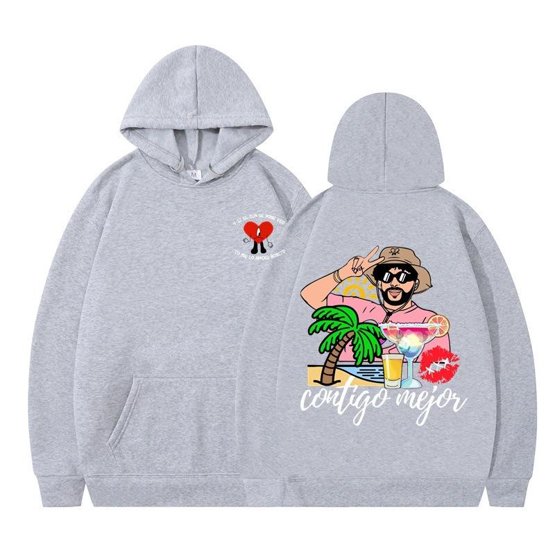 Худи с принтом нового альбома Bad Bunny Un Verano Sin Ti Худи Свитер