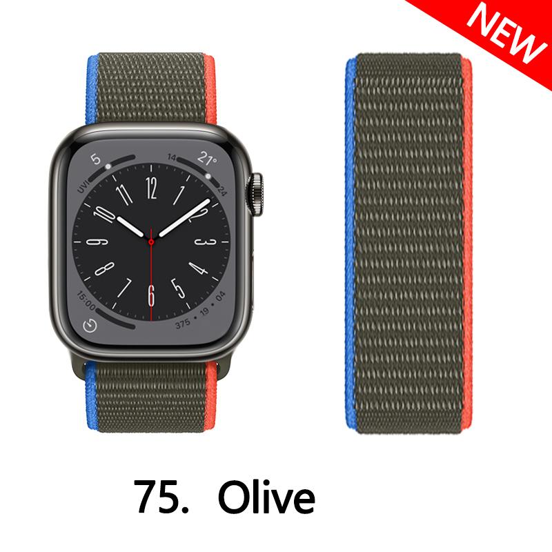 Нейлоновый ремешок для Apple Watch 10 Ремешки 46мм 44мм 40мм 45мм 41мм 49мм 42мм 38мм Браслет Correa iwatch Серия 8 se 7 6 3 9 11 40 мм