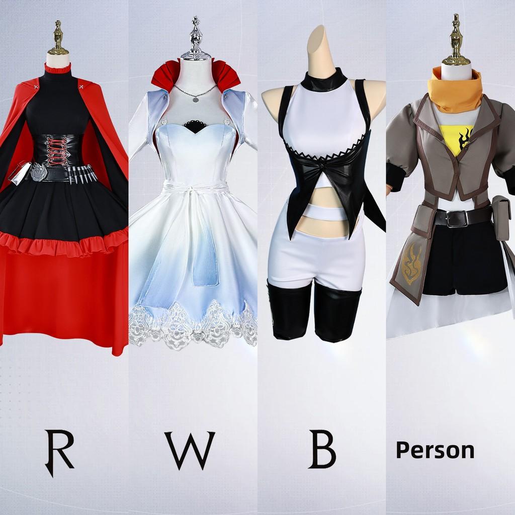 Косплей платье Руби Роуз и Вайс Шнее из RWBY из полиэстера для косплей-вечеринок и мероприятий